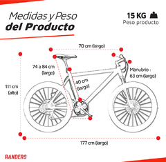 Imagen de Bicicleta Mountain Bike Randers Casus Rodado 29 Rosa