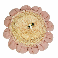 Almofada de chão Pink Daisy Ø 70 cm