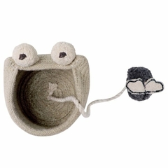 Mini cesto Baby Frog Ø10 x 9 cm - CASA CAHAYA - Produção de móveis artesanais e sustentáveis em fibra natural