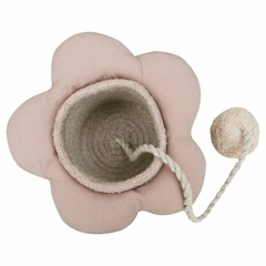 Mini cesto Toy Flower Ø15 x 10 cm - CASA CAHAYA - Produção de móveis artesanais e sustentáveis em fibra natural