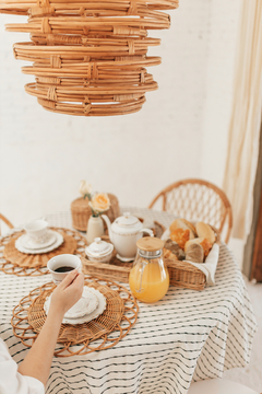 Cesta de pão em fibra natural - CASA CAHAYA - Produção de móveis artesanais e sustentáveis em fibra natural