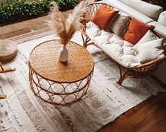 Sofá Divã com almofada impermeável - CASA CAHAYA - Produção de móveis artesanais e sustentáveis em fibra natural