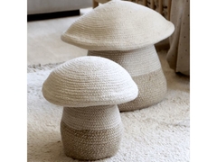 Cesto Lorena Canals Baby Mushroom - 23×27 cm - CASA CAHAYA - Produção de móveis artesanais e sustentáveis em fibra natural