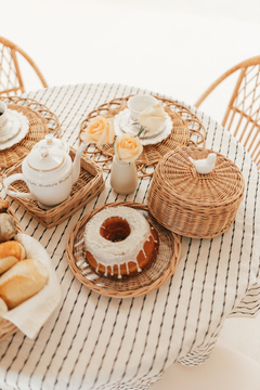 Boleira passarinho em rattan - 2 tamanhos - CASA CAHAYA - Produção de móveis artesanais e sustentáveis em fibra natural