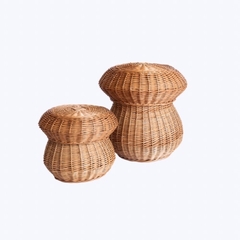 Cesto em fibra natural Cogumelo - 2 tamanhos