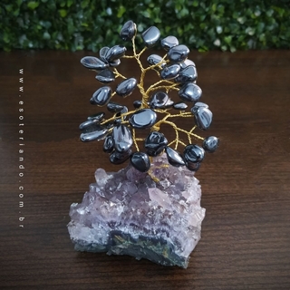 Árvore sagrada de cristal - Hematita