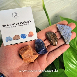 Kit pedras do signo de aquário