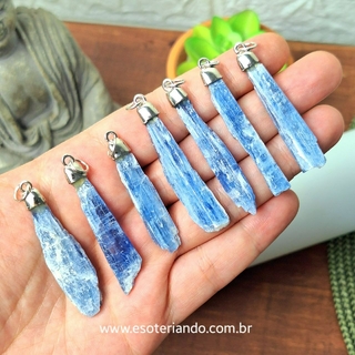 Pingente Cianita Azul - Pedra de Arcanjo Miguel
