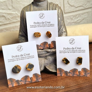 Brinco Pedra da Cruz - Proteção conta magia