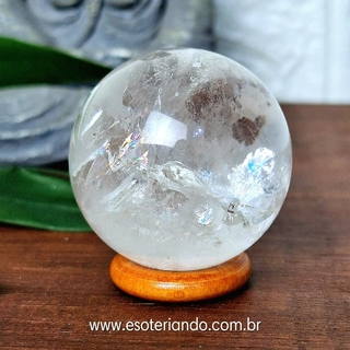Esfera de quartzo transparente 100% natural - 119g