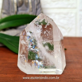 Ponta de quartzo transparente 100% natural -115g