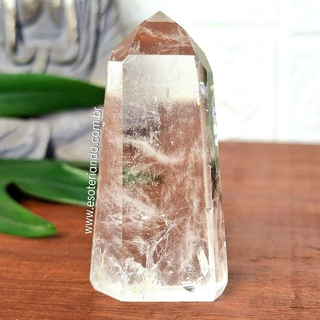 Ponta de quartzo transparente 100% natural -62g
