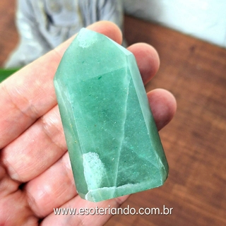 Ponta de quartzo verde 100% natural - a pedra da saúde