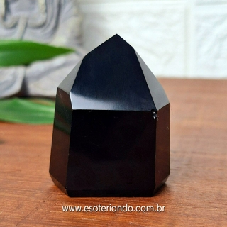 Ponta Obsidiana negra 100% natural - 77g