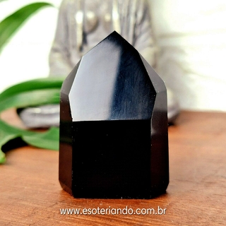 Ponta Obsidiana negra 100% natural - 79g