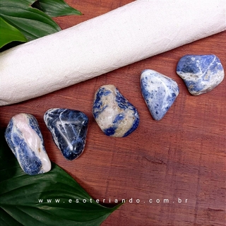 Sodalita Rolada Pedras de 4 á 5cm - Padra para Intuição e aprendizado