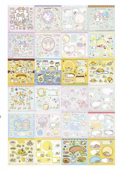 Caderno de adesivos fofos Sanrio personagens