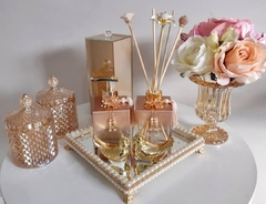 Kit cubo cobre com dourado 9 peças