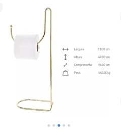 PORTA TOALHAS / Suporte para papel higiênico - HARA DECOR Ouro - comprar online