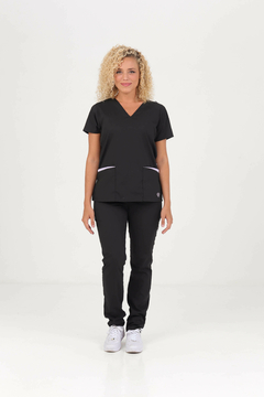 Ambo Liso Negro Spandex (fem)