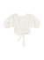 Blusa Crooped em Tricoline com amarração nas costas Charpey - comprar online