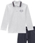 Conjunto de Camisa Polo em Suedine e Calça em Malha Denim na internet