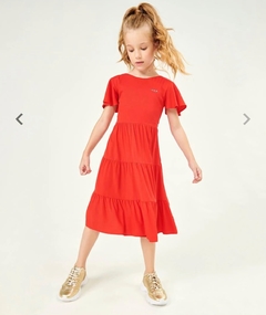 vestido Lilica Ripilica vermelho em viscose