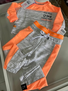 Conjunto moletom infantil neon poah noah - comprar online