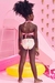 Biquini rosa em malha com Prteção UV 50+ Kukie - comprar online