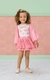 CONJUNTO INFANTIL ROSA MON SUCRÉ DE BLUSA E SHORTS-SAIA TULE GLITTER