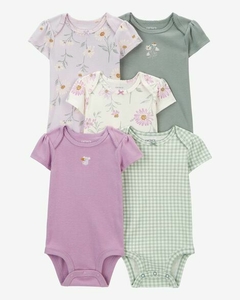 Carters pack bodys x 5 nueva temporada floral