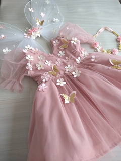 Vestido jardim rosé - Flora Vestindo Sonhos