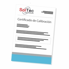 Certificado de calibración trazable para Luxómetro