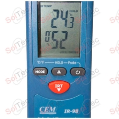 Termómetro Infrarrojo y por contacto pinche (2 en 1) -40°C a 260 ºC | IR-98 | CEM