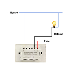 Interruptor Wi-Fi 4x2 - Branco 1 Botão - Outmat