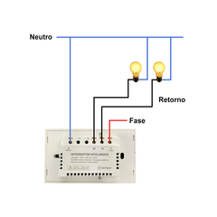 Interruptor Wi-Fi 4x2 - Branco 2 Botões na internet