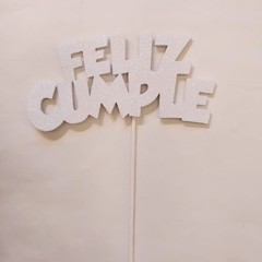Topper Cake Feliz Cumpleaños Goma Eva con Gibre - tienda online