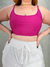 Cropped Feminino Alça Fina Suplex Plus Size - comprar online