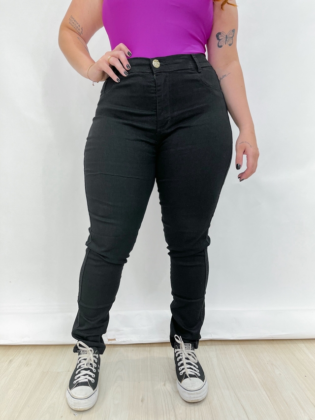 Calça Jeans Preta Feminina Plus Size