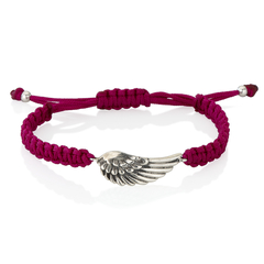 Pulseira Wings Macramê Fucsia