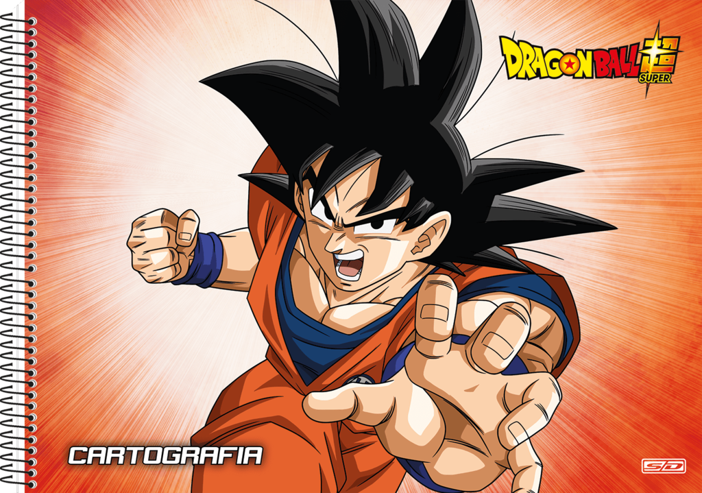 Caderno de Cartografia e Desenho Dragon Ball Super - Goku Black vs