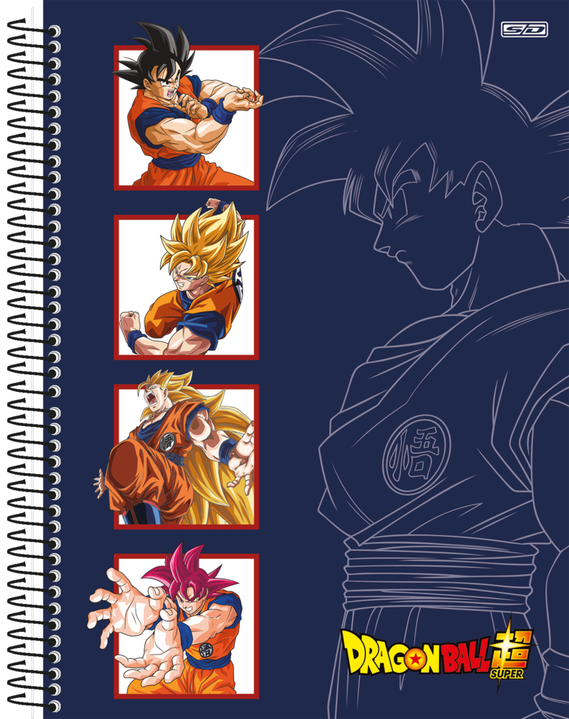 Caderno Dragon Ball Super de Desenho e Cartografia 96 Folhas - São