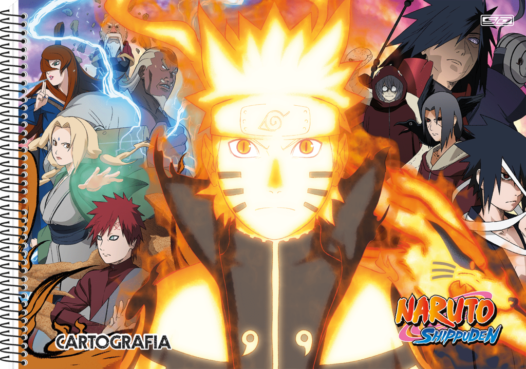 Livro Anime Naruto Nuvem Akatsuki - Caderno 56 páginas na