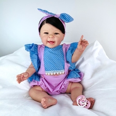 Boneca Bebe Reborn Menina Realistacastanha Silicone Fofa