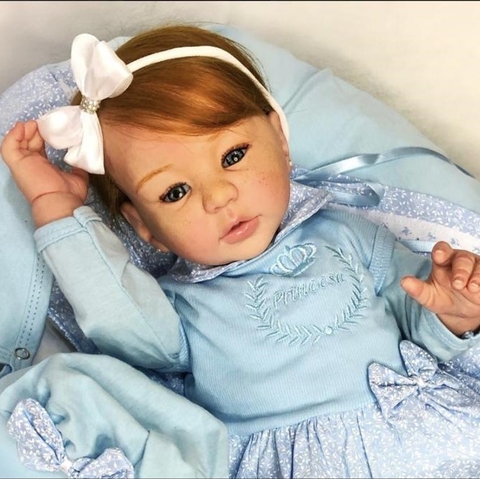 BEBÊ REBORN MENINA GABRIELLE MEGA REALISTA EXCLUSIVA TODA EM SILICONE -  Maternidade Mundo Baby Reborn