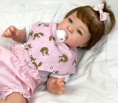 Boneca Bebê Reborn Corpo de Silicone Realista 55 cm Enxoval