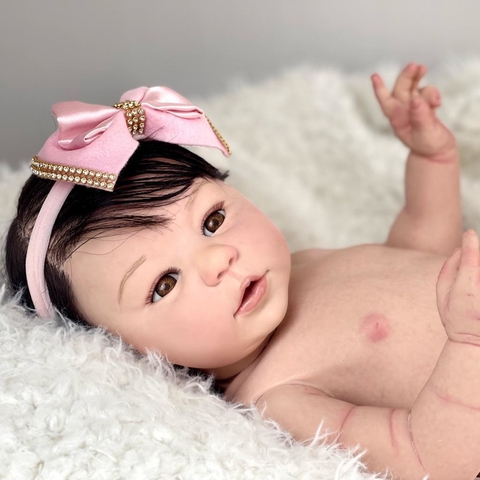 Bebê Reborn Realista Ana 49cm corpo de pano - Pititica Reborn Bebê Reborn