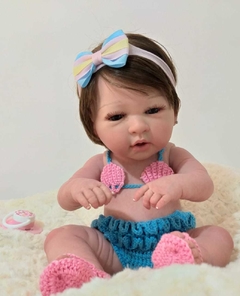 Bebê Reborn Gêmeos Kit Abigail Pode Banhar Cabelo Fio A Fio 2 Kg - Bolsa  Maternidade