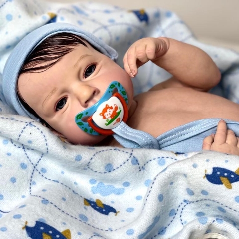 Bebê Reborn Realista Kylin Negro Menino