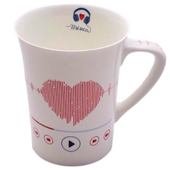 Caneca de Porcelana Xícara Grande Café Chá A Vida É Melhor Com Música 340ml - King Bazar | Loja de Artigos para Casa e Decoração